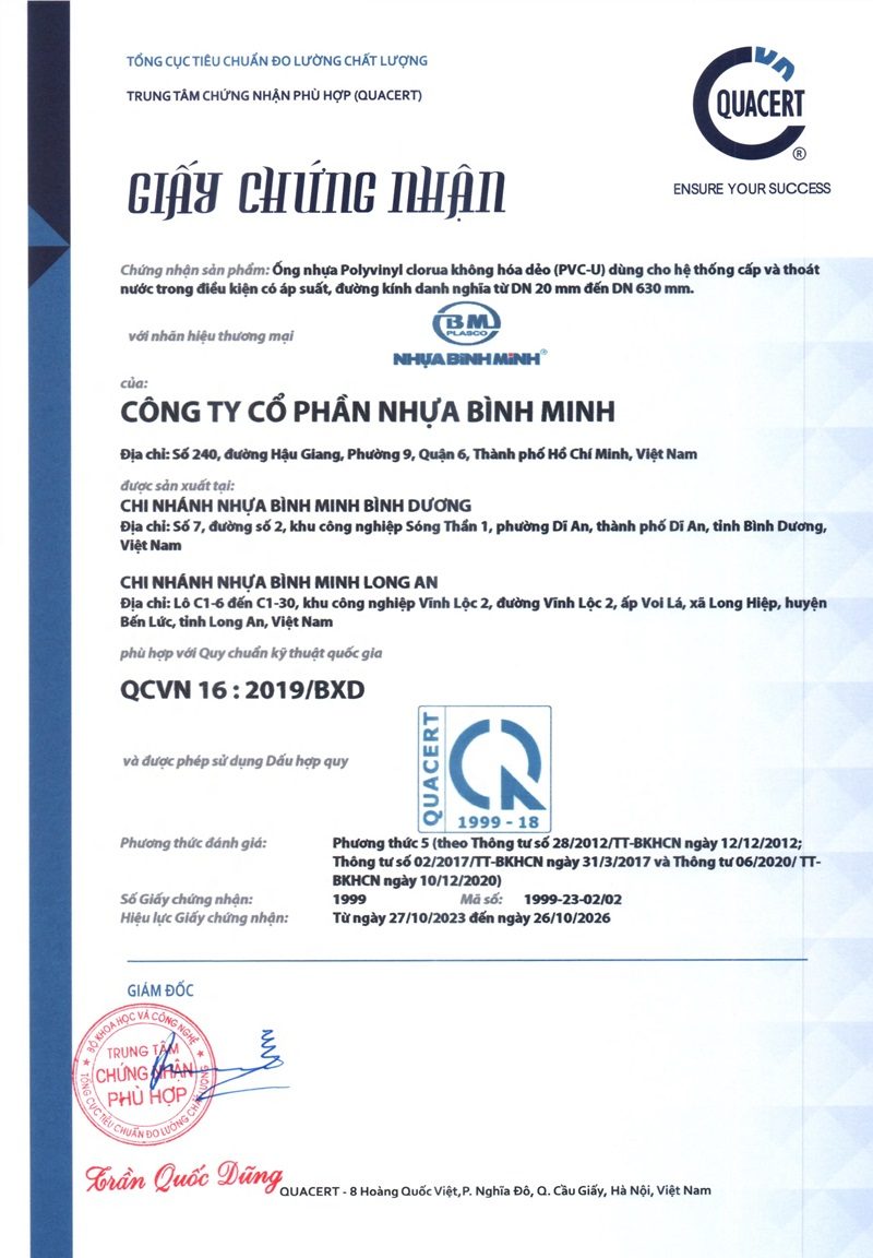 HOP CHUAN HOP QUY ONG PVC BINH MINH HOP CHUAN HOP QUY ONG PVC BINH MINH