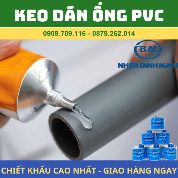 KEO DÁN ỐNG PVC BÌNH MINH KẾT NỐI ỐNG VÀ PHỤ KIỆN