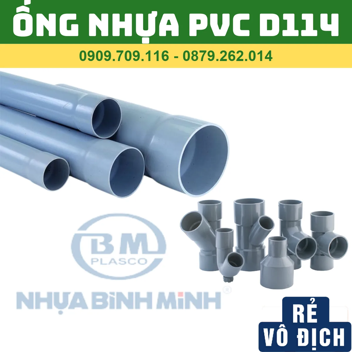 ỐNG NHỰA PVC D114 BÌNH MINH ỐNG NHỰA PVC D114 BÌNH MINH