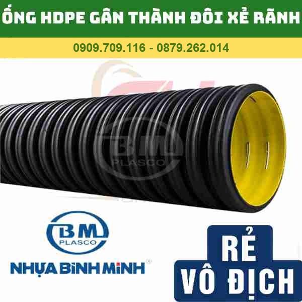 ỐNG HDPE GÂN XẺ RÃNH BÌNH MINH _ ỐNG ĐEN THOÁT NƯỚC