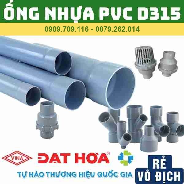 ỐNG NHỰA PVC 315 ĐẠT HÒA _ ỐNG NƯỚC PVC