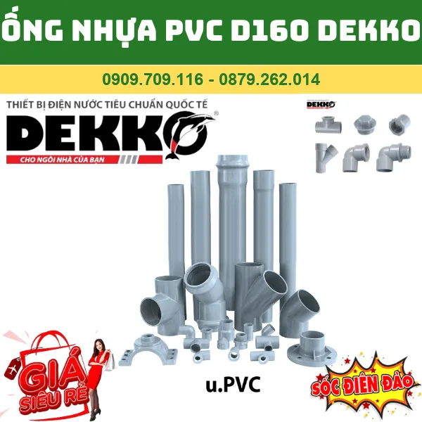 ỐNG NHỰA PVC D160 DEKKO