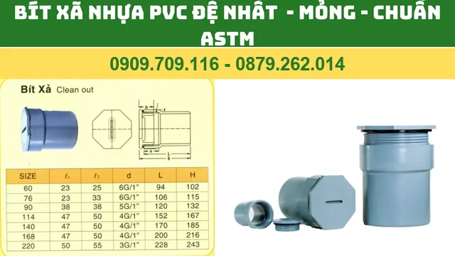 BÍT XÃ NHỰA PVC ĐỆ NHẤT MỎNG - CHUẨN ASTM - BÍT XÃ THÔNG TẮC PVC ĐỆ NHẤT BÍT XÃ NHỰA PVC ĐỆ NHẤT MỎNG - CHUẨN ASTM - BÍT XÃ THÔNG TẮC PVC ĐỆ NHẤT