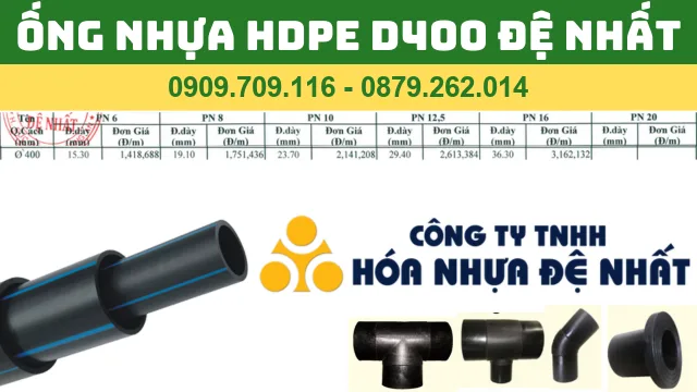 ỐNG NHỰA HDPE D400 ĐỆ NHẤT - ỐNG HDPE PHI 400 ĐỆ NHẤT ỐNG NHỰA HDPE D400 ĐỆ NHẤT - ỐNG HDPE PHI 400 ĐỆ NHẤT