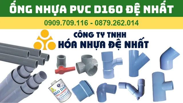 ỐNG NHỰA PVC D160 ĐỆ NHẤT - ỐNG PVC PHI 160 ĐỆ NHẤT