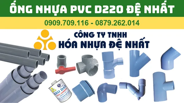 ỐNG NHỰA PVC D220 ĐỆ NHẤT - ỐNG PVC PHI 220 ĐỆ NHẤT