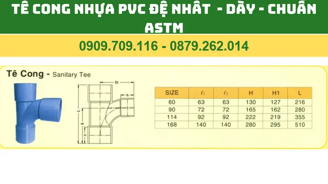 TÊ CONG NHỰA PVC ĐỆ NHẤT DÀY - CHUẨN ASTM - TÊ CONG PVC ĐỆ NHẤT TÊ CONG NHỰA PVC ĐỆ NHẤT DÀY - CHUẨN ASTM - TÊ CONG PVC ĐỆ NHẤT