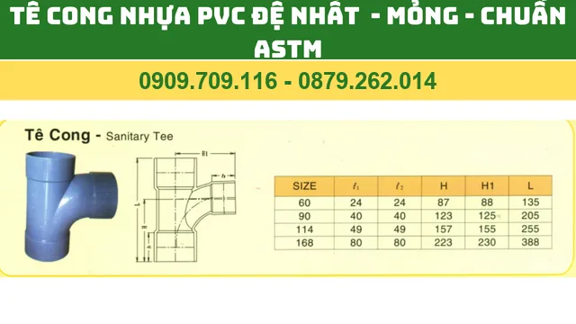 TÊ CONG NHỰA PVC ĐỆ NHẤT MỎNG - CHUẨN ASTM - TÊ CONG PVC ĐỆ NHẤT TÊ CONG NHỰA PVC ĐỆ NHẤT MỎNG - CHUẨN ASTM - TÊ CONG PVC ĐỆ NHẤT
