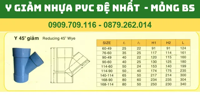 Y GIẢM NHỰA PVC ĐỆ NHẤT MỎNG CHUẨN BS Y GIẢM NHỰA PVC ĐỆ NHẤT MỎNG CHUẨN BS