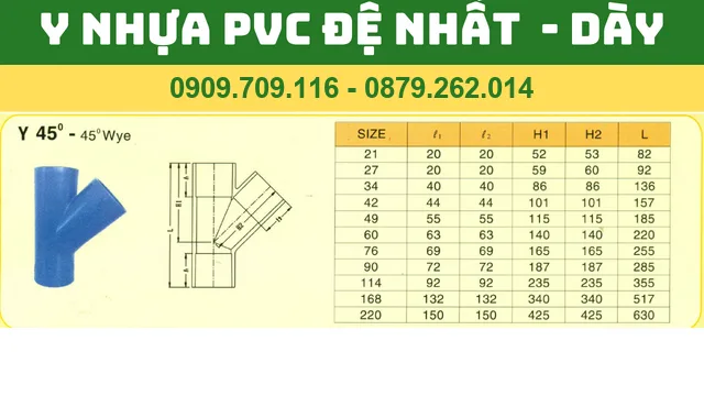 Y NHỰA PVC ĐỆ NHẤT DÀY Y NHỰA PVC ĐỆ NHẤT DÀY