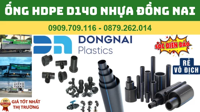 ỐNG HDPE D140 NHỰA ĐỒNG NAI ỐNG HDPE D140 NHỰA ĐỒNG NAI