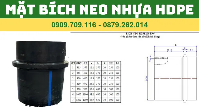 MẶT BÍCH NEO NHỰA HDPE