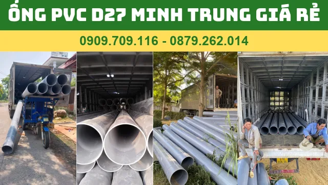 ỐNG PVC D27 MINH TRUNG GIÁ RẺ NHẤT