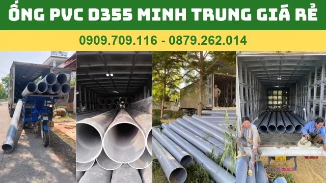 ỐNG PVC D355 MINH TRUNG GIÁ RẺ NHẤT ỐNG PVC D355 MINH TRUNG GIÁ RẺ NHẤT