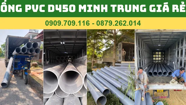 ỐNG PVC D450 MINH TRUNG GIÁ RẺ NHẤT ỐNG PVC D450 MINH TRUNG GIÁ RẺ NHẤT