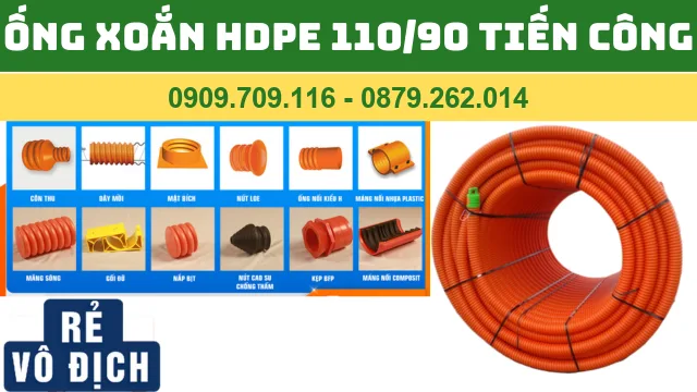 ỐNG XOẮN HDPE 110/90 TIẾN CÔNG ỐNG XOẮN HDPE 110/90 TIẾN CÔNG