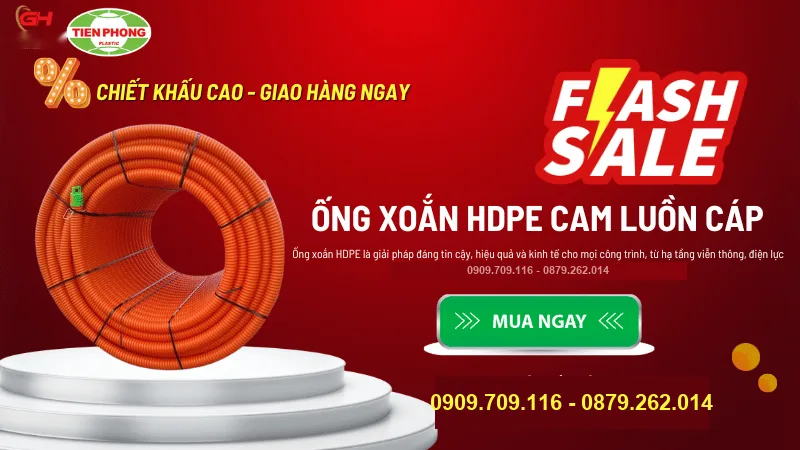 ỐNG XOẮN HDPE CAM LUỒN CÁP NHỰA TIỀN PHONG