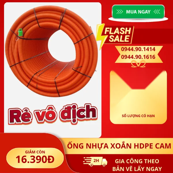 ỐNG HDPE GÂN XOẮN LUỒN CÁP