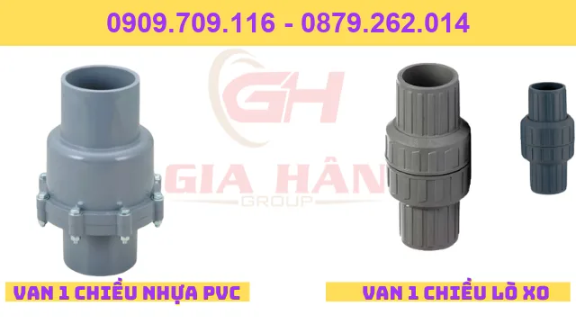 VAN 1 CHIỀU NHỰA PVC - VAN 1 CHIỀU LÒ XO NHỰA PVC VAN 1 CHIỀU NHỰA PVC - VAN 1 CHIỀU LÒ XO NHỰA PVC