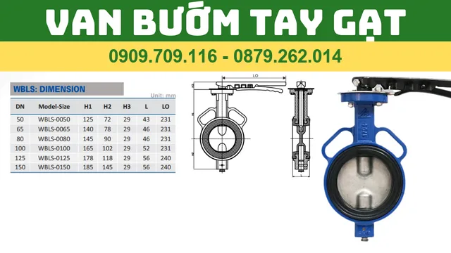 VAN BƯỚM TAY GẠT GANG VAN BƯỚM TAY GẠT GANG