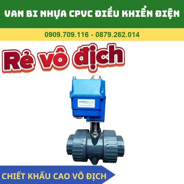 VAN BI NHỰA CPVC ĐIỀU KHIỂN ĐIỆN