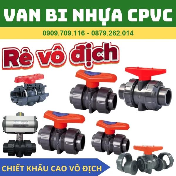Van Bi Nhựa CPVC l Rắc Co l Mặt Bích l Giá Rẻ Nhất