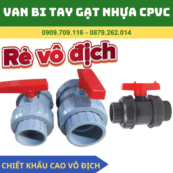 VAN BI TAY GẠT NHỰA CPVC SCH80