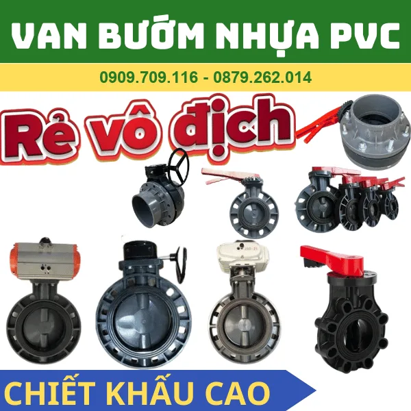 VAN BƯỚM NHỰA PVC