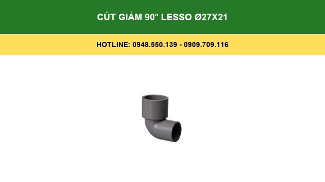 Cút Giảm 90° Lesso Ø27x21