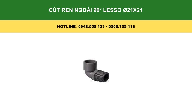 Cút Ren Ngoài 90° Lesso Ø21x21