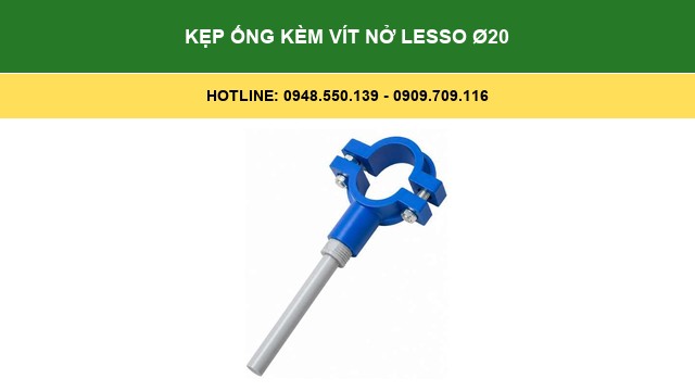 Kẹp Ống Kèm Vít Nở Lesso Ø20