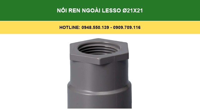 Nối Ren Ngoài Lesso Ø21x21