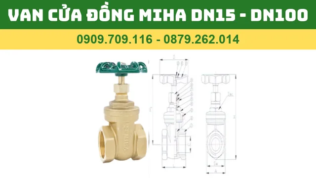VAN CỬA ĐỒNG MIHA DN15 - DN100