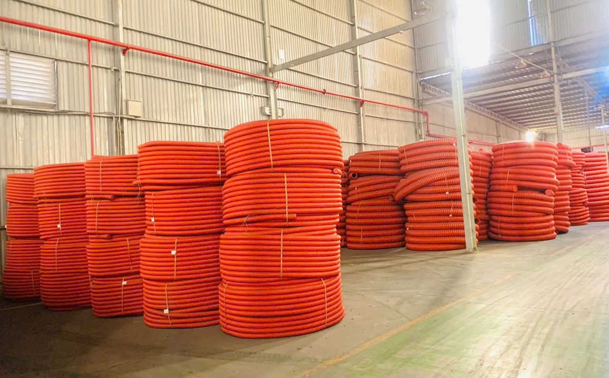 Ống HDPE Cam Luồn Dây Điện Tân Long l Ống Xoắn Bảo Vệ Cáp