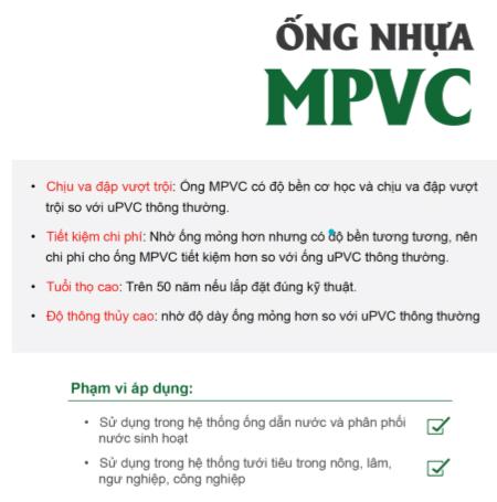 ỐNG NHỰA MPVC TIỀN PHONG