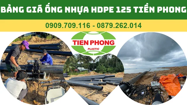 BẢNG GIÁ ỐNG NHỰA HDPE D125 TIỀN PHONG BẢNG GIÁ ỐNG NHỰA HDPE D125 TIỀN PHONG