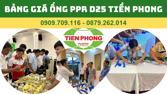 BẢNG GIÁ ỐNG NHỰA PPR D25 TIỀN PHONG