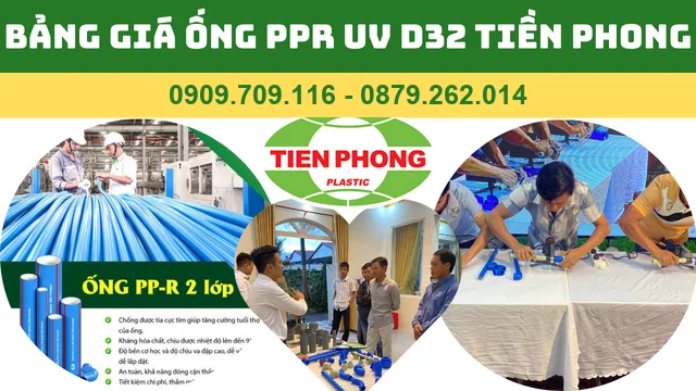 BẢNG GIÁ ỐNG NHỰA PPR UV D32 TIỀN PHONG BẢNG GIÁ ỐNG NHỰA PPR UV D32 TIỀN PHONG