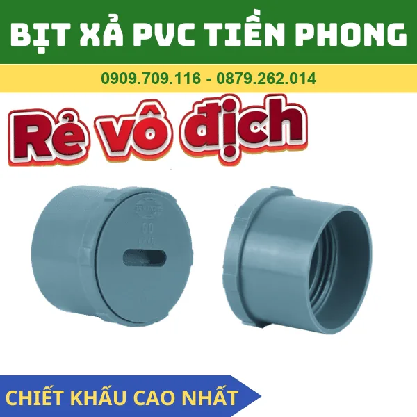 BỊT XẢ THÔNG TẮC TIỀN PHONG _ BÍT XÃ PVC