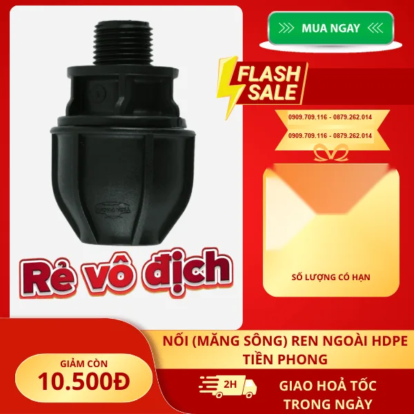 NỐI (MĂNG SÔNG) REN NGOÀI HDPE TIỀN PHONG