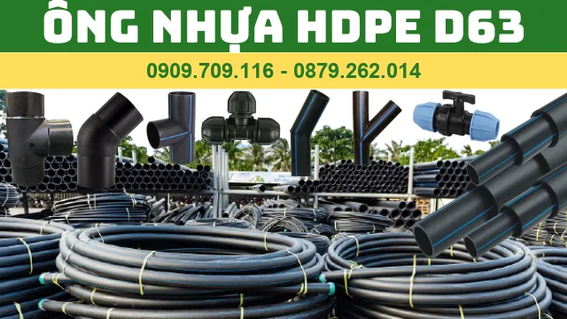 ỐNG NHỰA HDPE PHI 63 - D63 ỐNG NHỰA HDPE PHI 63 - D63