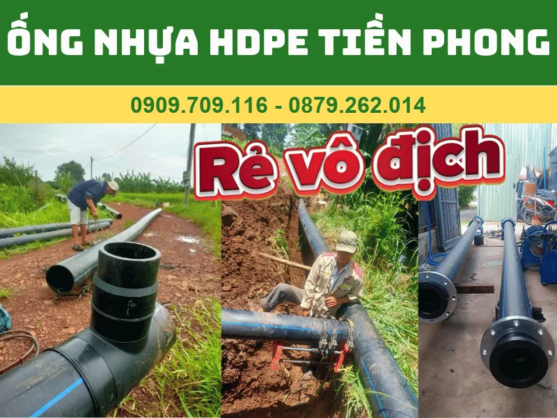 Ống nhựa HDPE Tiền Phong D400 cho hệ thống cấp nước