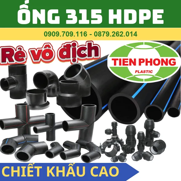 Ống HDPE 315 l Nhựa Tiền Phong l Ống Cấp Nước