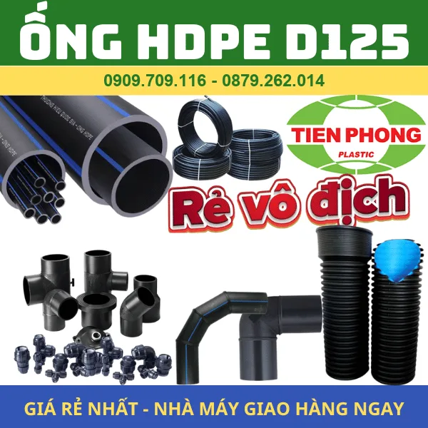 ỐNG NHỰA HDPE PHI 125 TIỀN PHONG