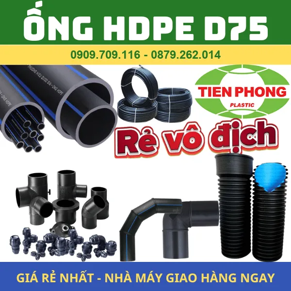 ỐNG NHỰA HDPE PHI 75 TIỀN PHONG