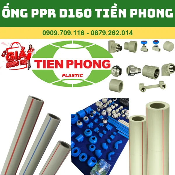 Ống PPR D160 Tiền Phong: Ống Lạnh & Ống Nóng