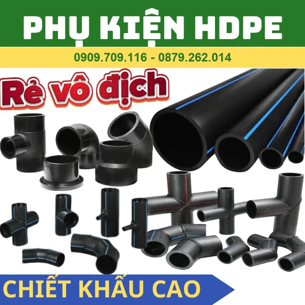 Phụ Kiện HDPE Tiền Phong Hàn Đối Đầu Chính Hãng, Đa Dạng Kích Thước